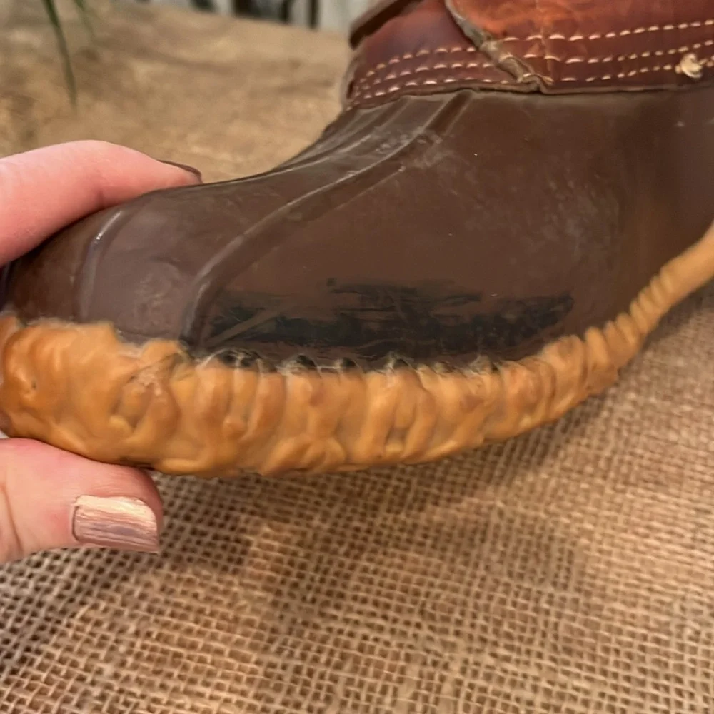 Vintage L.L. Bean Men’s Tall Maine Hunting Boots Brown Size 8 FF Waterproof